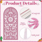 Gerrii 6 ft Cielito Lindo Arch Backdrop, All-in-one Stand up, Pink - Image 3