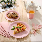 Goodluck 350 PCS Pink Paper Plates Set, 50 Guest Party Supplies - Image 4