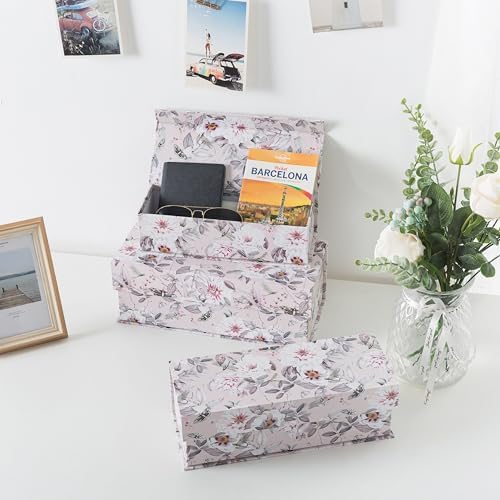 Soul & Lane - Decorative Storage Boxes with Lids, Set of 3, Blush Whisper - Image 5