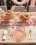 Hioasis 350 Pcs Burgundy Gold Plates for Party - Image 2