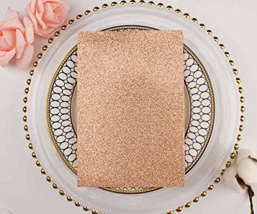 50 pcs 250GSM Rose Red Glitter Wedding Invitations Cards Laser Cut Pocket Covers only, no envelope,no insert 5x7 - Image 2