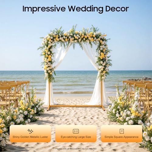 6.6ftx5ft Backdrop Stand, Portable Pipe and Drape Backdrop Stand for Parties Silver Wedding Garden Balloon Arch Frame for Wedding Birthday Parties Banquets Background Decor (4.9x 6.6ft) - Image 6