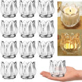 GOLDEAL 24Pcs Votive Candle Holders,Clear Thick Glass Tea Light Candle Holder Bulk,Tealight Candle Jars for Wedding Table Decor,Party Supplies,Bridal Shower,Baby Shower,Tables Centerpieces by GOLDEAL