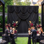 10ftx15ft Black Backdrop Curtains for Wedding Party 2 Panels 5×15FT Tall - Image 6