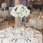 BLOSMON Wedding Flower Ball Centerpieces for Tables, 10 Pcs, White, Large - Image 3