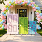 3 Pcs 3FT Monster Door Cardboard Cutout Set, Whimsical Party Backdrop for Birthday Baby Shower Decorations Waterproof Corrugated Plastic Monster Door Yard Signs Photo Booth Props Entrance Decor - Image 6
