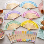 Roowest 36 Pcs Ice Cream Folding Hand Fans Bulk, Pastel Party Decorations - Image 2