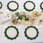100Pcs Forest Green Thick Paper Placemats, Disposable Waterproof Place Mats - Image 5