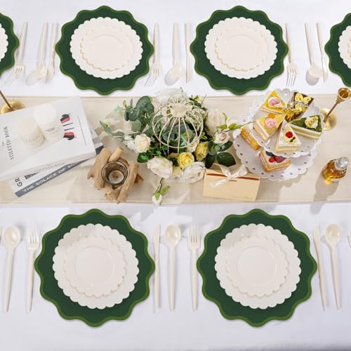 100Pcs Forest Green Thick Paper Placemats, Disposable Waterproof Place Mats - Image 5