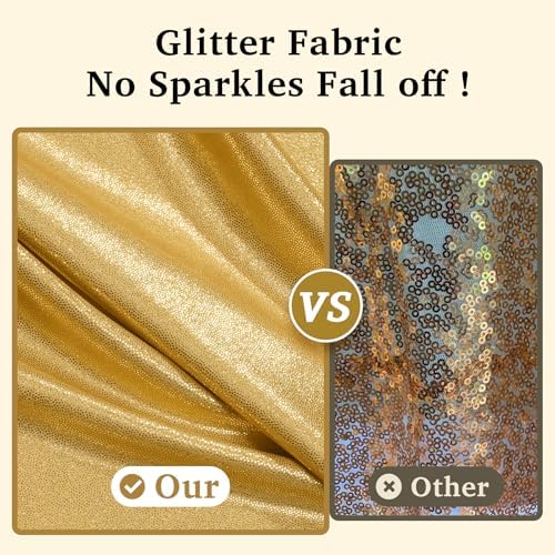 6 Pack Sequin Gold Tablecloth 60x102inch Waterproof Glitter Table Cloth for Rectangle Tables, Reusable Shimmer Table Cover for Birthday Wedding BBQ Party Holiday Baby Shower Decoration - Image 2