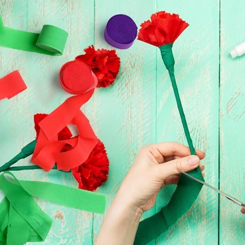 120 Rolls Crepe Paper Streamers Roll 8 Colors Rainbow Party Decoration Streamers for Birthday Party Wedding Ceremony Baby Shower DIY Crafts - Image 6