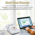 Audio Guest Book Wedding Phone, Retro Audio Phone Guestbook with Clear Voice Recording for Wedding Reception, Bridal Shower, Birthday, Baby Shower, Anniversary, Engagement - Image 4