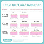 Lemon Green Table Skirt. 6ft Table Skirt with Double Layer Organza! Jungle Theme Decorations, Birthday, Tropical Party Decorations. Tutu Table Skirts for Rectangle Tables 6ft - Image 7