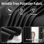 20ft×10ft Black Backdrop Curtain, Wrinkle Free Thick Polyester Drapes for Backdrop, 4 Panels 5ft x 10ft Photo Backdrop Curtains for Parties Birthday Wedding Graduation Photography Background Cloth - Image 4