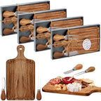 Ziliny 4 Sets Baby Shower Prizes Mini Charcuterie Board, Acacia Color by Ziliny