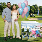 AmazingSpark 28in Giant Gender Reveal Gift Box Kit, Blue or Pink Golf - Image 4