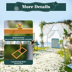 Wedding Arch 9.8FT*9.8FT Square Backdrop Stand Metal Arch Frame Wedding Arches for Ceremony Frame Gold Wedding Decorations Arch Party Garden Flower Plants Rack Decor - Mustard Yellow - Image 4