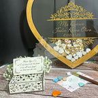 Quinceanera Guest Book Alternative, Wooden Heart Drop Box Sign-in Frame - Image 4