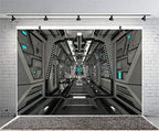 10x6.5ft Spaceship Interior Galaxy Decorations Backdrop Outer Space Star Space Station Astronaut Spacecraft Background Universe Adventure Asteroid Science Fiction Birthday Banner Photo Booth - Image 4