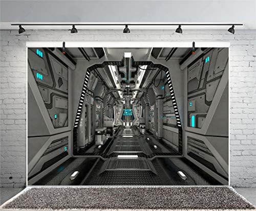 10x6.5ft Spaceship Interior Galaxy Decorations Backdrop Outer Space Star Space Station Astronaut Spacecraft Background Universe Adventure Asteroid Science Fiction Birthday Banner Photo Booth - Image 4
