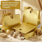 Feifeiya 30 Pcs Medium Gold Gift Bags with Ribbon Handle - Image 4