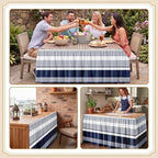 Sanwarm Table Skirt, 29" x 108", for Rectangular & Round Desk Striped - Image 7