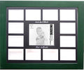 Creative Picture Frames Custom Calligraphy 12 Month Timeline Newborn Collage 18 By 22-Inch Picture Frame With Black Mat And Wall Hangers, Candy Wash Green by CreativePictureFrames