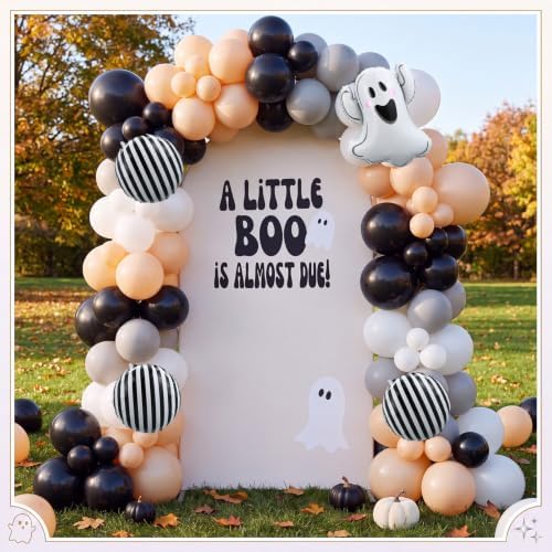 7.2ft Halloween a Little Boo is Almost Due Arch Backdrop Cover - Image 6