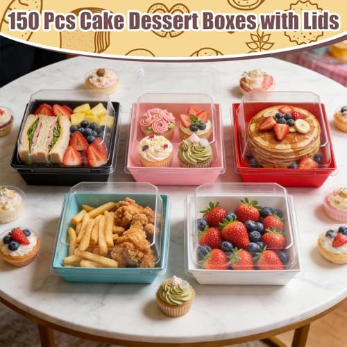150 Pack Charcuterie Boxes with Clear Lids, Containers Dessert Boxes - Image 3
