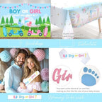 Golf Gender Reveal Decorations, Baby Boy or Girl Gender Reveal Party Decor, Golf Club Putters Backdrop Balloon Banner Tablecloth Box Sash for Caddie Be Gender Reveal Supplies - Image 4