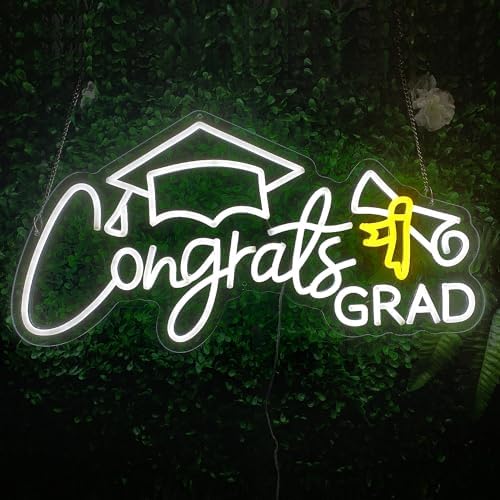 Congrats Grad Neon Sign, Class of 2026 Celebration Wall Decor - Image 5