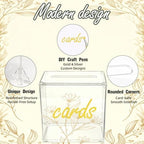 Clear Acrylic Card Box with Slot, Large Blank DIY Card Box for Cards, Envelopes & Money, Transparent Acrylic Box for Wedding, Birthday, Graduation, Baby Shower, Party & Fundraiser - Image 3