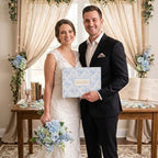 Wedding Guest Book Blue Flowers Photo Guestbook - Image 6