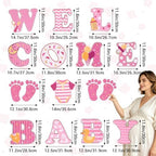 Waterproof Corrugated Plastic Welcome Baby Yard Signs - 13 Pack Lawn Decorations with Stakes - Durable Outdoor Party Decor for Gender Reveal or Baby Shower - Pink Girl - Image 7