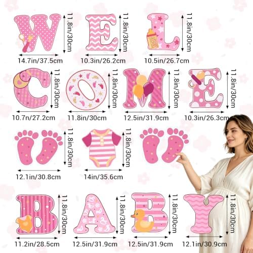 Waterproof Corrugated Plastic Welcome Baby Yard Signs - 13 Pack Lawn Decorations with Stakes - Durable Outdoor Party Decor for Gender Reveal or Baby Shower - Pink Girl - Image 7