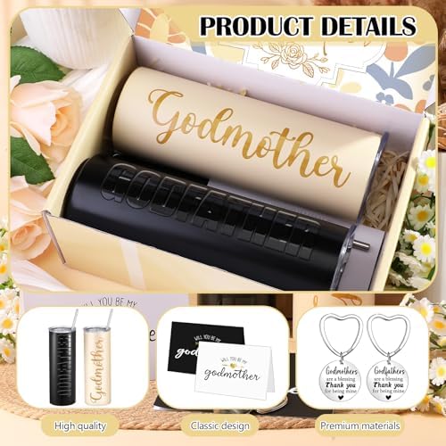 Mimorou 7 Pcs Godparents Proposal Gift Set Will You Be My Godparents - Image 3