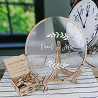 Wedding Guest Book Alternative with Box and Small Hearts,Personalized Round Drop Guest Sign for Rustic Wedding Decorations,Anniversary(style12, Circular) - Image 6