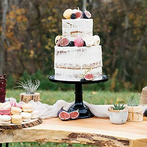 Round Cake Stand Black 11" Melamine Cake Display Stand Dessert Cupcake Display Tray for holiday,Graduation,Wedding,Birthday,Party,Baby Shower,Anniversary,Ceremony,Christmas - Image 5