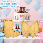 Boots or Bows Gender Reveal Decorations Wooden Boot Bow Charcuterie Boards - Image 6