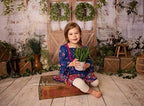 Kate Rustic White Painted Brick Wall Wood Door Photography Backdrops - Image 4