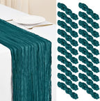 Showgeous 20 Pack Teal Cheesecloth Table Runner, 17 x 108 Inches by Showgeous