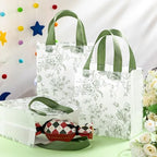HunnmingRe 30 Pcs Sage Green Floral Gift Bags Floral Gifts Bag with Handles Bulk Wedding Bridal Shower Party Favor Non Woven Reusable Tote for Women Baby Shower Birthday Tea Fall Party Supplies - Image 7
