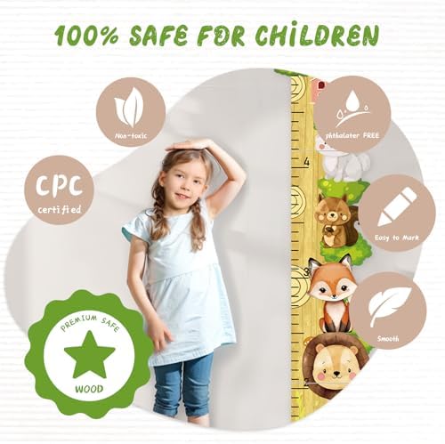 Personalized Name Wood Height Chart for Kids Wall Display - Image 6
