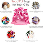6" x 9" Pink Satin Gift Bags, Jewelry Bags, Wedding Favor Drawstring Baby Shower Christmas 50 per Pack - Image 2