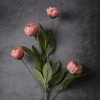 6 Pcs 27" Faux Silk Peony Artificial Flowers Stems for Vase (Dusty Pink) - Image 2