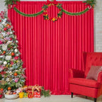 Red Backdrop Curtains 4 Panels-Wrinkle-Free Polyester Photography Drapes Party Photo Backgrounds for Wedding Christmas Photo Backdrops- 16 X10FT (Red) - Image 5