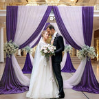 10 x 7 Feet Purple Backdrop Curtain for Partie, Background Curtains for Photoshoot, Birthday, Wedding, Halloween, Thanksgiving, Christmas Day, New Year Party Decorations 5Ft x 7Ft, 2 Panels - Image 4