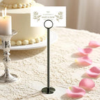 Urban Deco 12PK Table Number Holders Place Card Holders 12 Inch Table Card Holders Steel Card Holders for Photos, Food Signs, Memo Notes, Weddings, Restaurants, Birthdays (Nickel Black) - Image 5