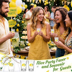 Funnymoom 50 Sets Lemon Party Favors for Guests Baby Shower Decorations with Acrylic Shot Glasses Lemon Theme Supplies for Summer Birthday Bridal Shower Gender Reveal Party - Image 2