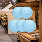 Balagan Chinese Japanese Paper Lanterns 16-Inch 5 Packs (Sky Blue, 16 inch) (BLG-220503) - Image 4